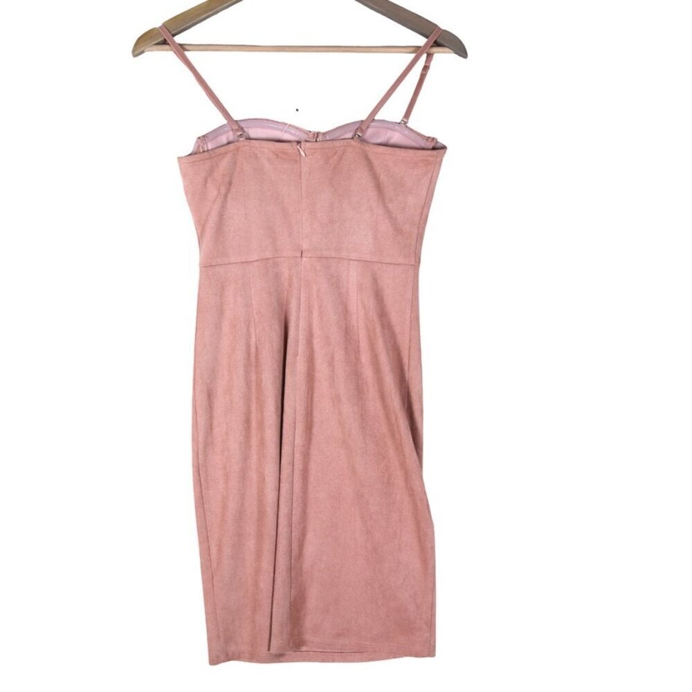 NWT Guess Strapless Rosette Mini Dress XS Faux Suede Bustier Coquette Y2K Party - Picture 3 of 9